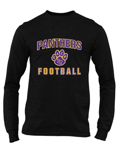 Lufkin Panthers Paw Football #1 Men's Premium LS T-Shirt
