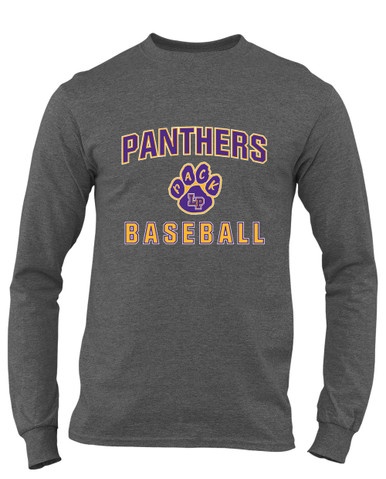 Lufkin Panthers Paw Baseball #1 Men's Premium LS T-Shirt