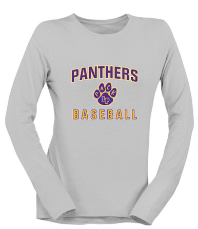 Lufkin Panthers Paw Baseball #1 Women's LS T-Shirt