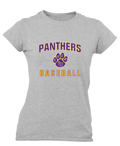 Lufkin Panthers Paw Baseball #1 Women's Premium SS T-Shirt