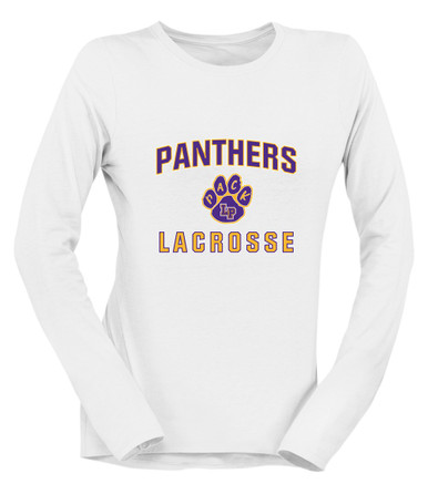 Lufkin Panthers Paw Lacrosse Women's LS T-Shirt