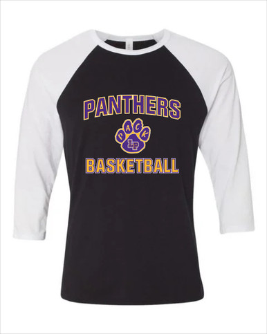 Lufkin Panthers Paw Basketball #1 Women's Baseball T-Shirt