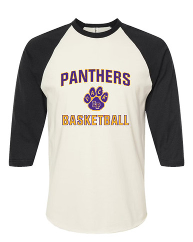 Lufkin Panthers Paw Basketball #1 Men's Baseball T-Shirt