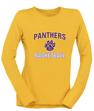 Lufkin Panthers Paw Basketball #1 Women's LS T-Shirt