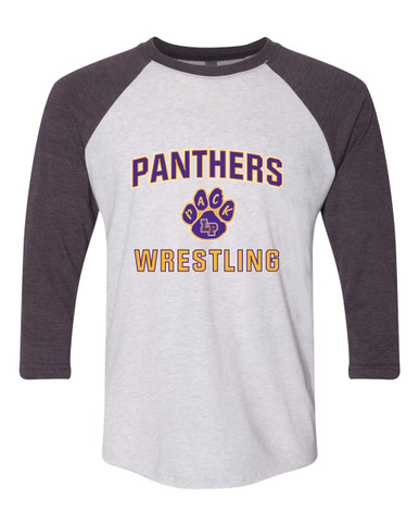 Lufkin Panthers Paw Wrestling Women's Baseball T-Shirt
