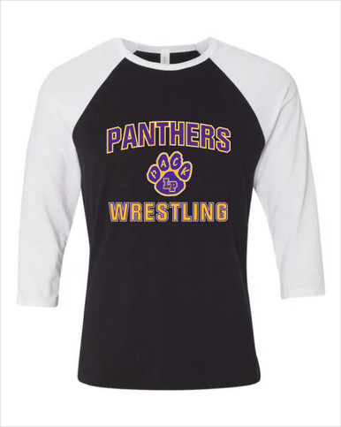 Lufkin Panthers Paw Wrestling Men's Baseball T-Shirt