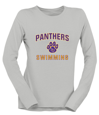 Lufkin Panthers Paw Swimming Women's Premium LS T-Shirt