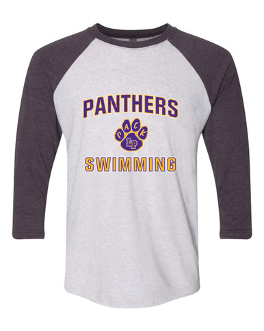 Lufkin Panthers Paw Swimming Men's Baseball T-Shirt