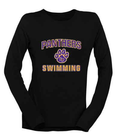 Lufkin Panthers Paw Swimming Women's LS T-Shirt