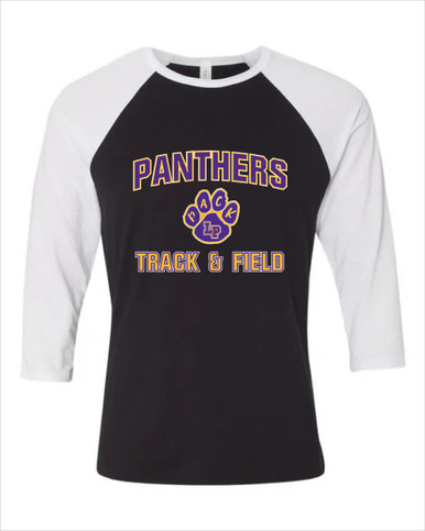 Lufkin Panthers Paw Track & Field Women's Baseball T-Shirt