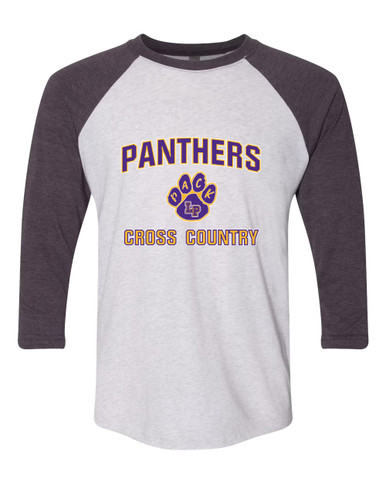 Lufkin Panthers Paw Cross Country Women's Baseball T-Shirt