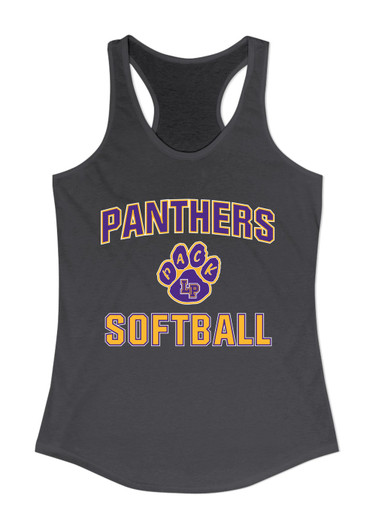 Lufkin Panthers Paw Softball #1 Women's Tank Top