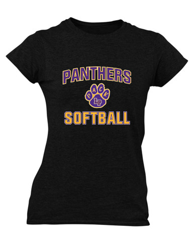 Lufkin Panthers Paw Softball #1 Women's SS T-Shirt