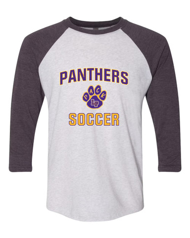 Lufkin Panthers Paw Soccer #1 Women's Baseball T-Shirt