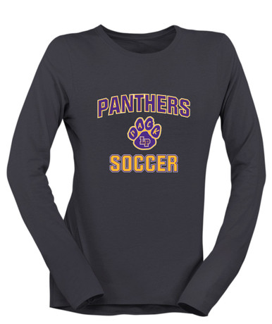 Lufkin Panthers Paw Soccer #1 Women's LS T-Shirt