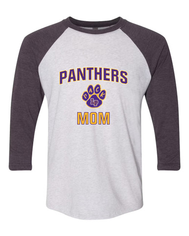 Lufkin Panthers Paw Mom Women's Baseball T-Shirt