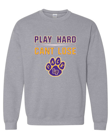 Lufkin Panthers Paw Play Hard, Can't Lose Men's Sweatshirt