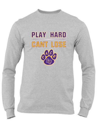 Lufkin Panthers Paw Play Hard, Can't Lose Men's LS T-Shirt