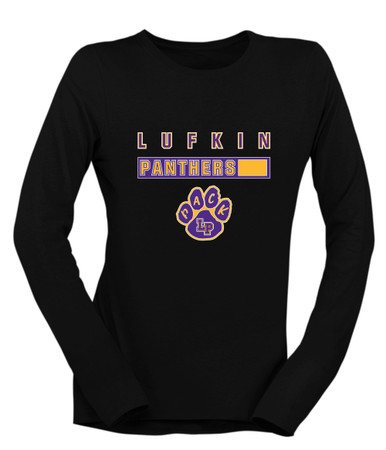 Lufkin Panthers Paw Mascot #7 Women's Premium LS T-Shirt