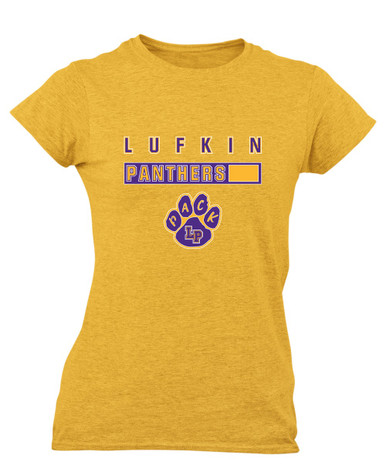 Lufkin Panthers Paw Mascot #7 Women's SS T-Shirt