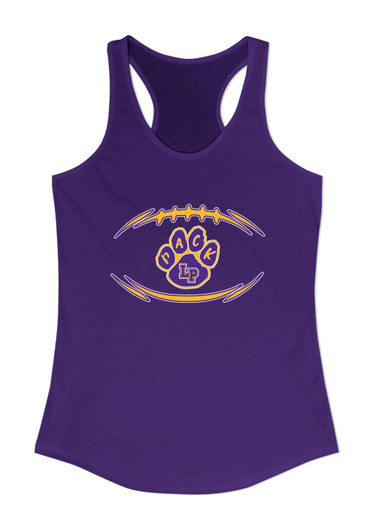 Lufkin Panthers Paw Football #3 Women's Tank Top
