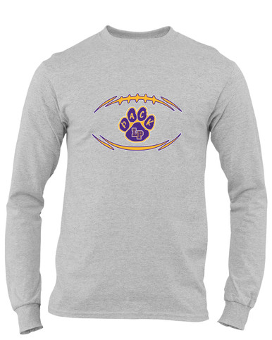Lufkin Panthers Paw Football #3 Men's LS T-Shirt