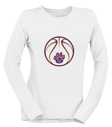 Lufkin Panthers Paw Basketball #2 Women's Premium LS T-Shirt