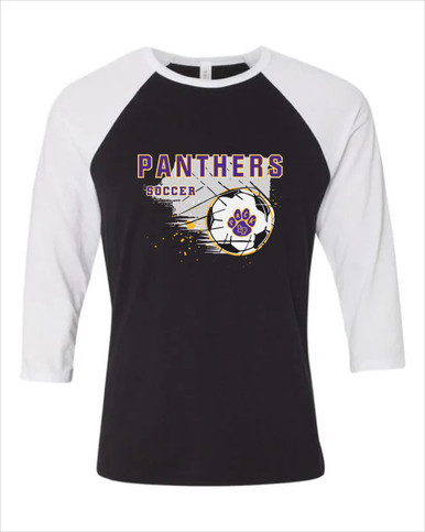 Lufkin Panthers Paw Soccer #2 Men's Baseball T-Shirt