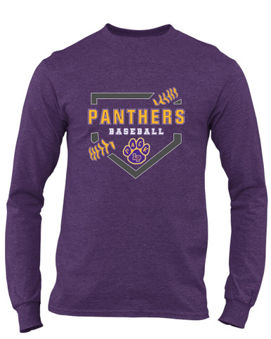 Lufkin Panthers Paw Baseball #2 Men's LS T-Shirt