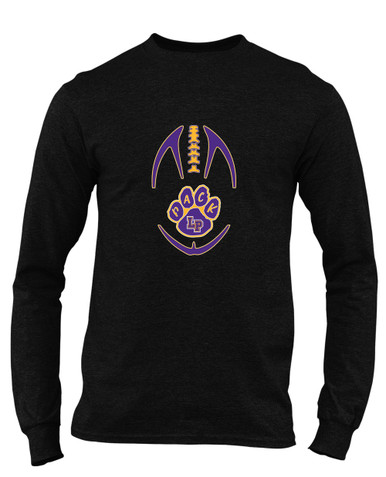 Lufkin Panthers Paw Football #4 Men's Premium LS T-Shirt
