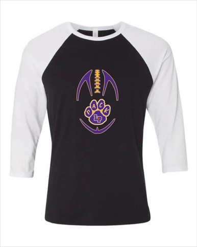 Lufkin Panthers Paw Football #4 Men's Baseball T-Shirt