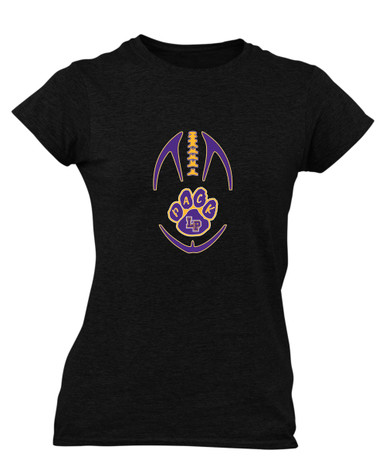 Lufkin Panthers Paw Football #4 Women's Premium SS T-Shirt