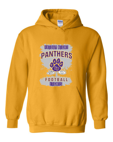 Lufkin Panthers Paw Football #6 Men's Hoodie
