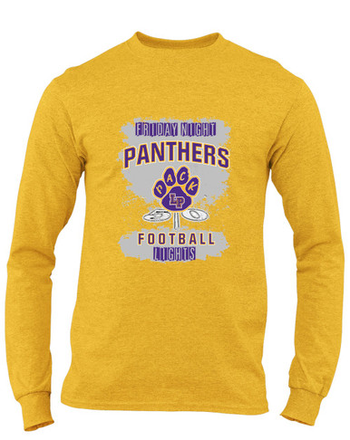 Lufkin Panthers Paw Football #6 Men's LS T-Shirt