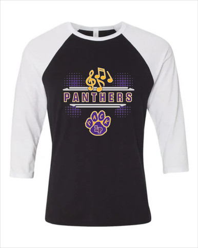 Lufkin Panthers Paw Band # 3 Women's Baseball T-Shirt
