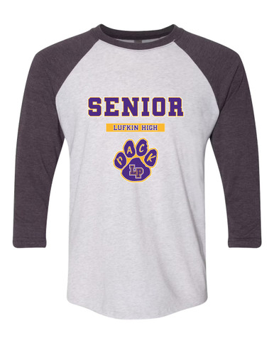 Lufkin Panthers Paw Senior #2 Men's Baseball T-Shirt