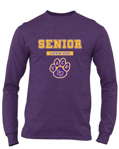 Lufkin Panthers Paw Senior #2 Men's LS T-Shirt