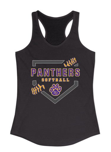 Lufkin Panthers Paw Softball #2 Women's Tank Top