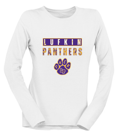 Lufkin Panthers Paw Mascot #9 Women's Premium LS T-Shirt
