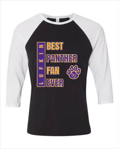 Lufkin Panthers Paw Best Panther Fan Women's Baseball T-Shirt