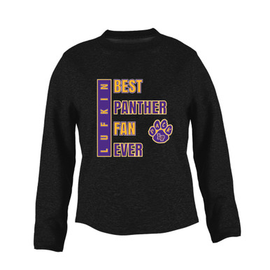 Lufkin Panthers Paw Best Panther Fan Women's Sweatshirt