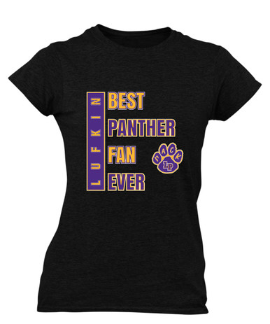 Lufkin Panthers Paw Best Panther Fan Women's Premium SS T-Shirt