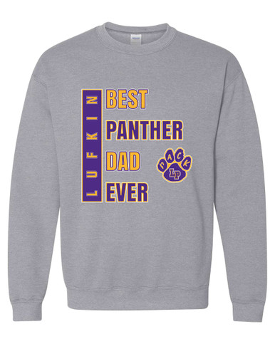 Lufkin Panthers Paw Best Panther Dad Men's Sweatshirt