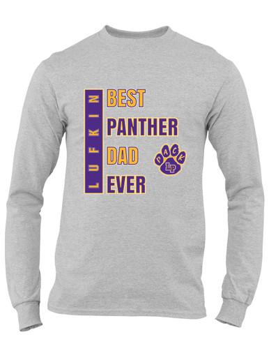 Lufkin Panthers Paw Best Panther Dad Men's LS T-Shirt