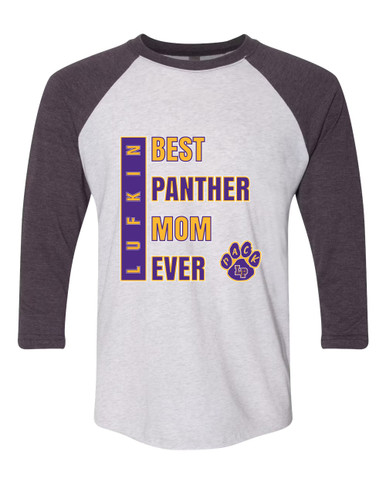Lufkin Panthers Paw Best Panther Mom Women's Baseball T-Shirt