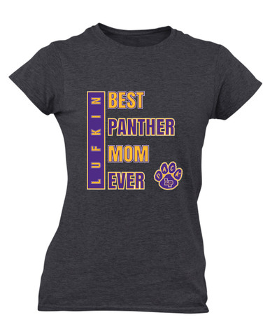 Lufkin Panthers Paw Best Panther Mom Women's Premium SS T-Shirt
