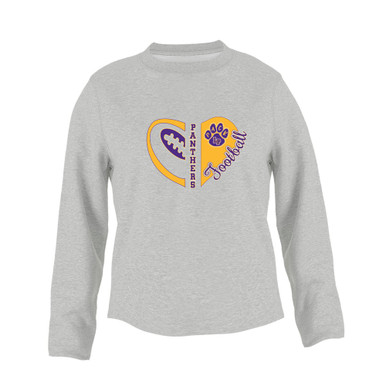 Lufkin Panthers Paw Heart Football Women's Sweatshirt