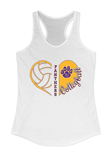 Lufkin Panthers Paw Heart Volleyball Women's Tank Top