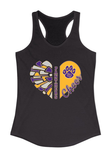Lufkin Panthers Paw Heart Cheer Women's Tank Top