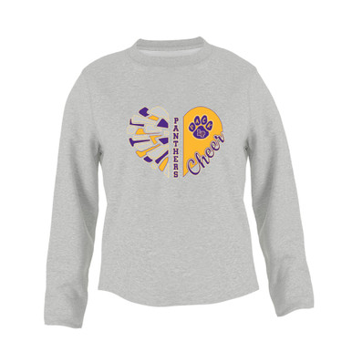 Lufkin Panthers Paw Heart Cheer Women's Sweatshirt